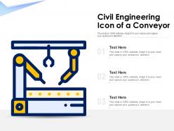 Civil Engineering Icon Of A Conveyor