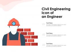 Civil engineering icon of an engineer