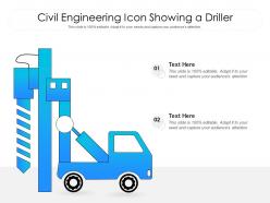 Civil Engineering Icon Showing A Driller