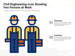 Civil Engineering Icon Showing Two Persons At Work