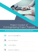 Civil Engineering Project Proposal Project Context One Pager Sample Example Document
