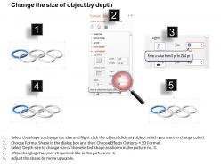 Cj five rings 3d process flow diagram powerpoint template