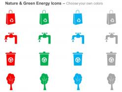 Cj four icons for green energy water air paper and waste management ppt icons graphics