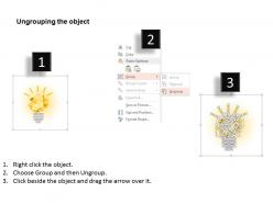 Cj golden paper bulb for idea generation powerpoint template