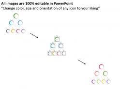 Cj three level organizational chart for employees flat powerpoint design