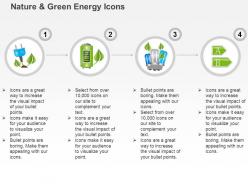 Ck four linear icons of green energy with battery cfl and plug symbols ppt icons graphics