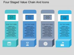 Ck four staged value chain and icons flat powerpoint design