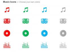 Cl woofer node disk music volume ppt icons graphics