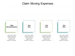 Claim moving expenses ppt powerpoint presentation summary pictures cpb