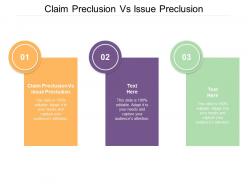 Claim preclusion vs issue preclusion ppt powerpoint presentation gallery graphics tutorials cpb