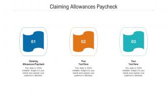 Claiming allowances paycheck ppt powerpoint presentation icon ideas cpb