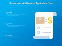 Claims icon with business application form