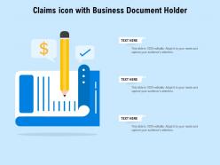 Claims icon with business document holder