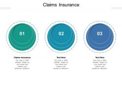 Claims insurance ppt powerpoint presentation infographics display cpb