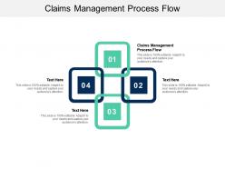 Claims management process flow ppt powerpoint presentation summary icon cpb