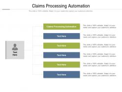 Claims processing automation ppt powerpoint presentation ideas shapes cpb
