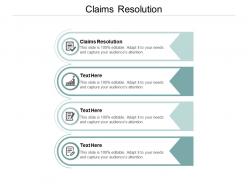 Claims resolution ppt powerpoint presentation icon introduction cpb