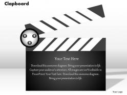 Clapboard powerpoint template slide