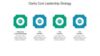 Clarity cost leadership strategy ppt powerpoint presentation pictures introduction cpb