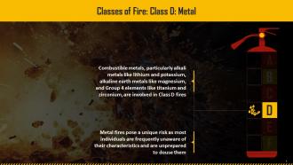 Class D Of Fire With Metal Training Ppt