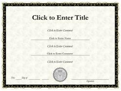 Class recognition diploma certificate template of appreciation completion powerpoint
