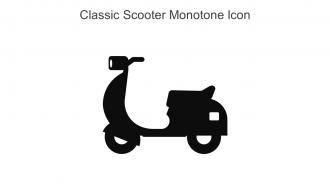 Classic Scooter Monotone Icon In Powerpoint Pptx Png And Editable Eps Format