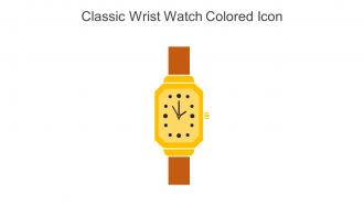 Classic Wrist Watch Colored Icon In Powerpoint Pptx Png And Editable Eps Format