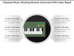 Classical music showing musical instrument with casio board