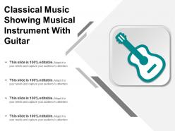 Classical music showing musical instrument with guitar