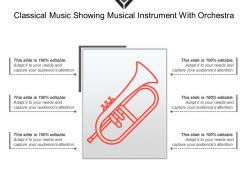 Classical music showing musical instrument with orchestra
