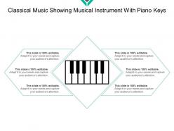 Classical music showing musical instrument with piano keys