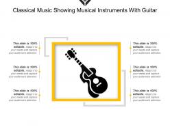 Classical music showing musical instruments with guitar