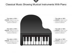 Classical music showing musical instruments with piano