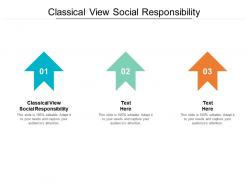 Classical view social responsibility ppt powerpoint presentation infographic template gridlines cpb
