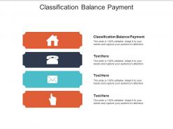 Classification balance payment ppt powerpoint presentation ideas mockup cpb