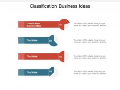 Classification business ideas ppt powerpoint presentation slides maker cpb