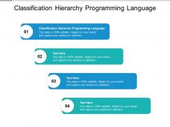 Classification hierarchy programming language ppt powerpoint presentation professional themes cpb