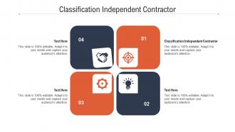 Classification independent contractor ppt powerpoint presentation inspiration background cpb
