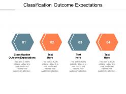 Classification outcome expectations ppt powerpoint presentation gallery graphic tips cpb