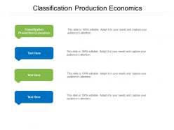Classification production economics ppt powerpoint presentation layouts brochure cpb