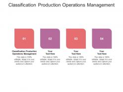 Classification production operations management ppt powerpoint presentation infographics example topics cpb
