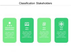Classification stakeholders ppt powerpoint presentation gallery graphic tips cpb