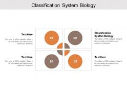 Classification system biology ppt powerpoint presentation summary template cpb