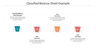 Classified balance sheet example ppt powerpoint presentation icon backgrounds cpb