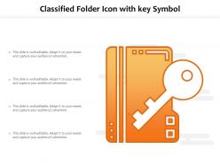 Classified Folder Icon With Key Symbol