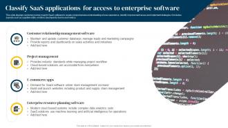 Classify Saas Applications For Access To Enterprise Software
