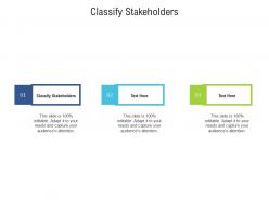 Classify stakeholders ppt powerpoint presentation portfolio infographic template cpb