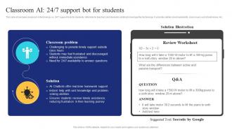 Classroom Ai 24 7 Support Bot For Students Ai In Education Transforming Teaching And Learning AI SS
