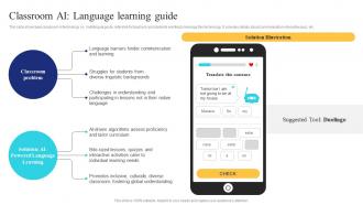 Classroom Ai Language Learning Guide Ai In Education Transforming Teaching And Learning AI SS
