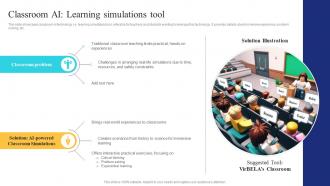 Classroom Ai Learning Simulations Tool Ai In Education Transforming Teaching And Learning AI SS